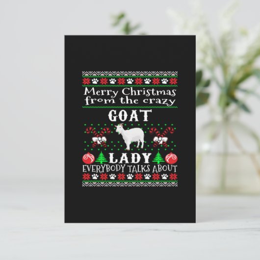 Merry Kerstgeit Lady Ugly Gift RSVP Kaartje (Staand voorkant)