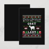 Merry Kerstgeit Lady Ugly Gift RSVP Kaartje (Voorkant / Achterkant)