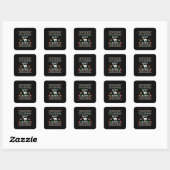 Merry Kerstgeit Lady Ugly Gift Vierkante Sticker (Vel)