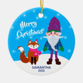 Merry Kerstgenoomfox op maat Keramisch Ornament
