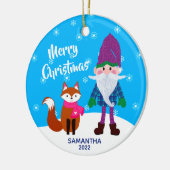 Merry Kerstgenoomfox op maat Keramisch Ornament (Links)
