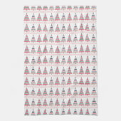 Merry Kerstgeometric Pastel Tree Patroon Theedoek (Verticaal)