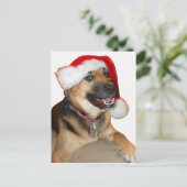 Merry KerstGerman Shepherd Feestdagenkaart (Staand voorkant)