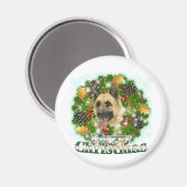 Merry KerstGerman Shepherd Magneet (Voorkant / Achterkant)