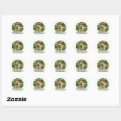 Merry KerstGerman Shepherd Ronde Sticker (Vel)