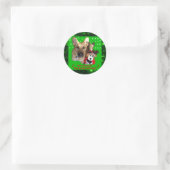 Merry KerstGerman Shepherd Round Sticker (Tas)