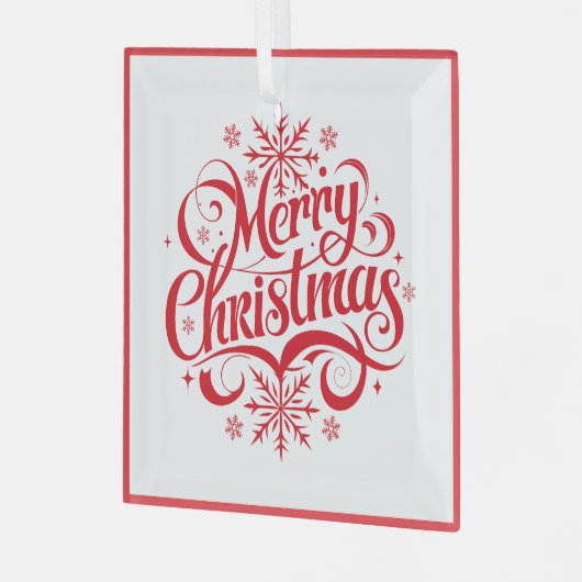 Merry Kerstglas Ornament (Voorkant links)