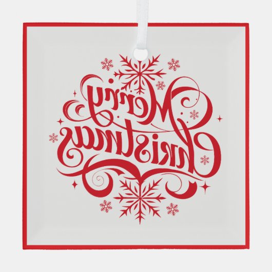 Merry Kerstglas Ornament (Achterkant)