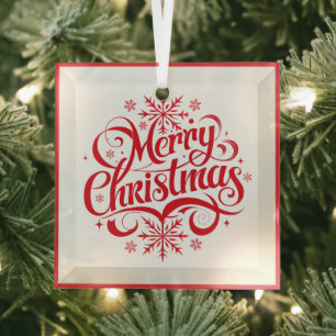 Merry Kerstglas Ornament