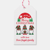 Merry kerstgnomen cadeaulabel (Voorkant)