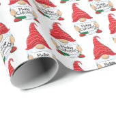 Merry Kerstgnomen Cadeaupapier (Rol Hoek)