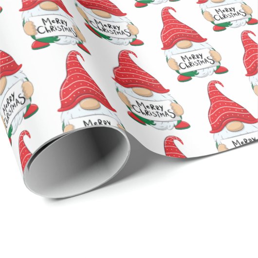 Merry Kerstgnomen Cadeaupapier (Rol Hoek)