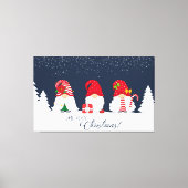 Merry Kerstgnomen Canvas Afdruk (Voorkant)