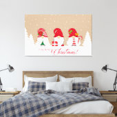 Merry Kerstgnomen Canvas Afdruk (Insitu (Slaapkamer))