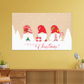 Merry Kerstgnomen Canvas Afdruk (Insitu (Woonkamer))