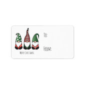 Merry Kerstgnomen Etiket (Voorkant)