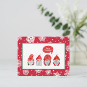 Merry Kerstgnomen Feestdagenkaart (Staand voorkant)