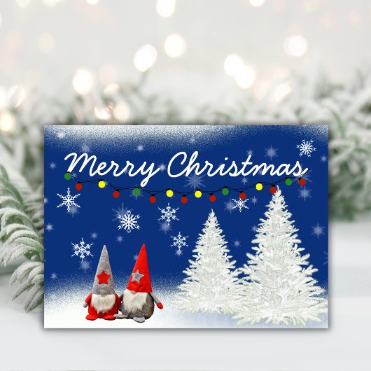 Merry Kerstgnomen Feestdagenkaart