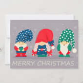 Merry Kerstgnomen Feestdagenkaart (Voorkant)