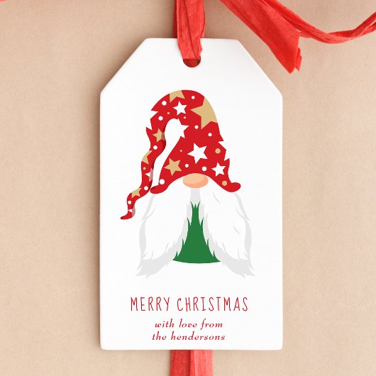 Merry Kerstgnomen, gepersonaliseerd Cadeaulabel