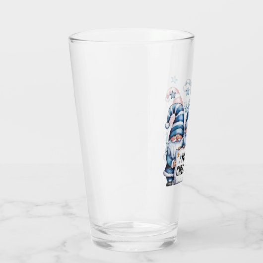 Merry Kerstgnomen Glas (Rechts)