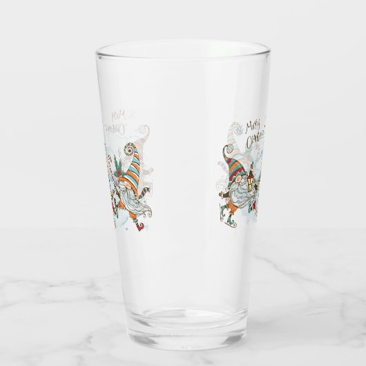 Merry Kerstgnomen Glass Glas (Links)