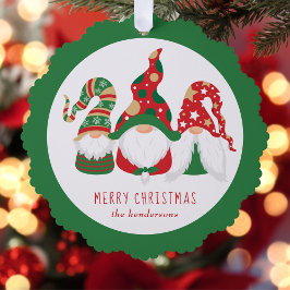Merry Kerstgnomen Green Ornament Kaart