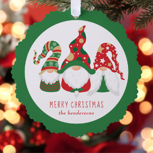 Merry Kerstgnomen Green Ornament Kaart