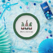Merry Kerstgnomen Green Papieren Bordje (Feest)