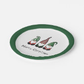 Merry Kerstgnomen Green Papieren Bordje (Gekanteld)