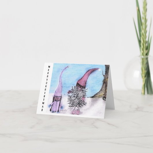 Merry Kerstgnomen Kaart (Voorkant)