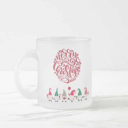 Merry kerstgnomen matglas koffiemok (Links)