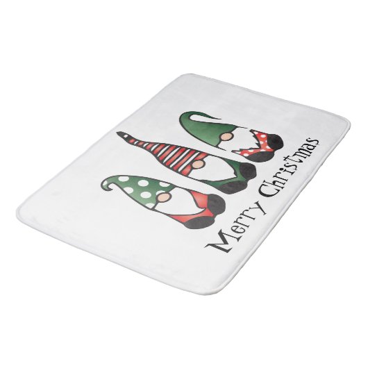 Merry Kerstgnomen Red Green Badmat (Gekanteld)