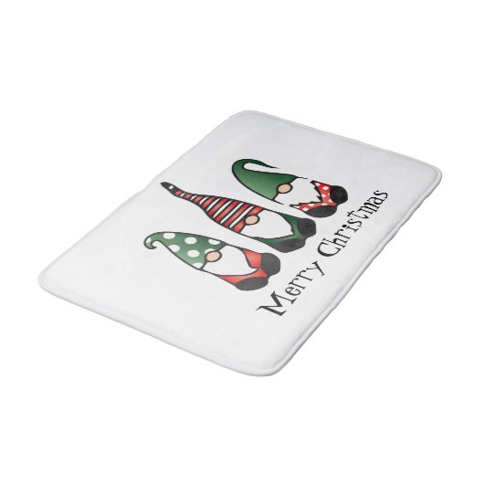 Merry Kerstgnomen Red Green Badmat (Gekanteld)