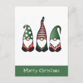 Merry Kerstgnomen Red Green Briefkaart (Voorkant)