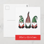 Merry Kerstgnomen Red Green Briefkaart (Voorkant / Achterkant)