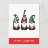 Merry Kerstgnomen Red Green Briefkaart (Voorkant)