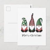 Merry Kerstgnomen Red Green Briefkaart (Voorkant / Achterkant)