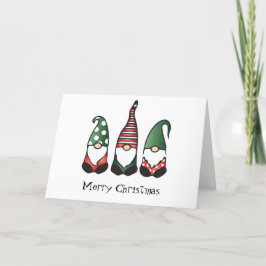 Merry Kerstgnomen Red Green Feestdagen Kaart