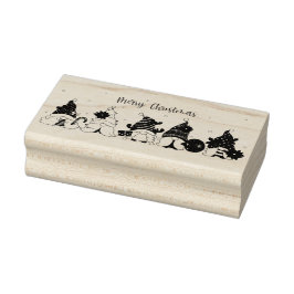Merry Kerstgnomen Rubberstempel