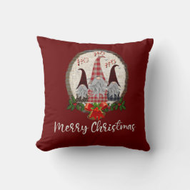 Merry Kerstgnomen Rustic, Pset, Trendy Kussen