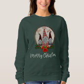 Merry Kerstgnomen Rustic, Pset, Trendy Trui (Voorkant)