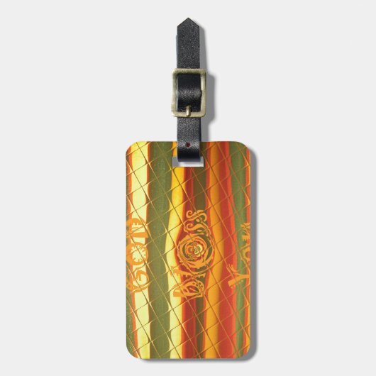 Merry KerstGod zegene Uw Colour Design Bagagelabel (Voorkant verticaal)