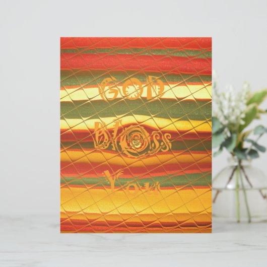 Merry KerstGod zegene Uw Colour Design Briefhoofd (Staand voorkant)