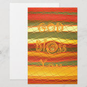 Merry KerstGod zegene Uw Colour Design Briefpapier (Voorkant / Achterkant)