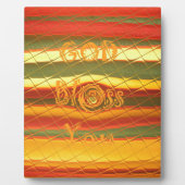 Merry KerstGod zegene Uw Colour Design Fotoplaat (Voorkant)