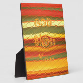 Merry KerstGod zegene Uw Colour Design Fotoplaat (Zijkant)