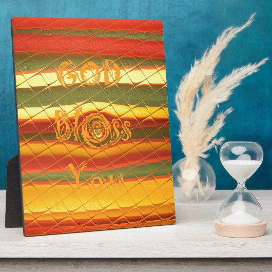 Merry KerstGod zegene Uw Colour Design Fotoplaat (Zijkant)