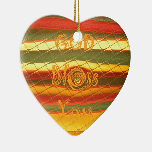 Merry KerstGod zegene Uw Colour Design Keramisch Ornament (Rechts)