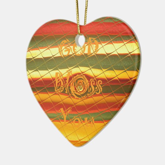 Merry KerstGod zegene Uw Colour Design Keramisch Ornament (Links)